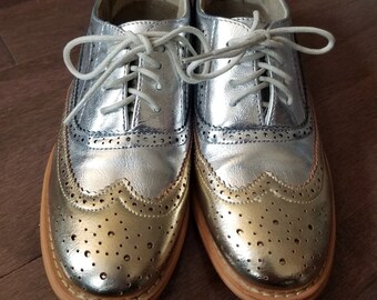 metallic dress shoes