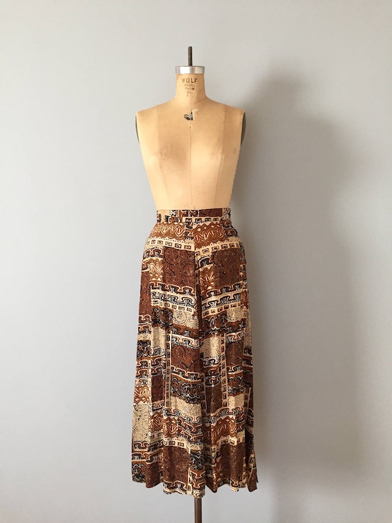 ethnic print skirt | wrap maxi skirt | side button