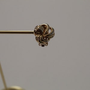 SWIRL knots earrings 1980s clip on earrings gold tone statement earrings image 8