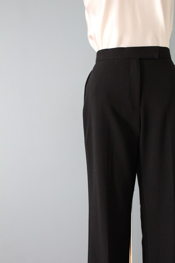 vintage minimalist pants | 90s aline cropped flar… - image 3