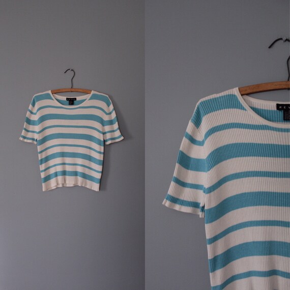 STRIPED silk top | knitted silk crop top | baby bl