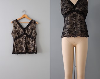 BLACK lace top | Y2K baby doll top | lace crop top