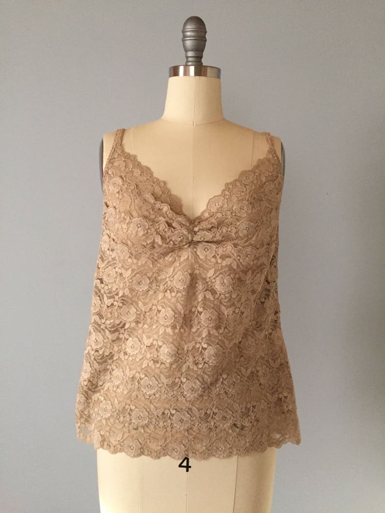Nude Lace Baby Doll Top Cascade Scalloped Florallace Cropped - Etsy
