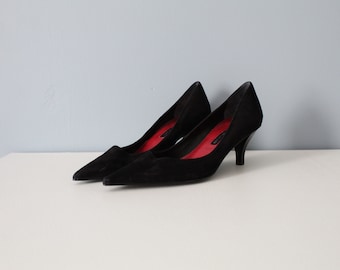 vintage stiletto heels | 90s Bandolino suede leathet heels |