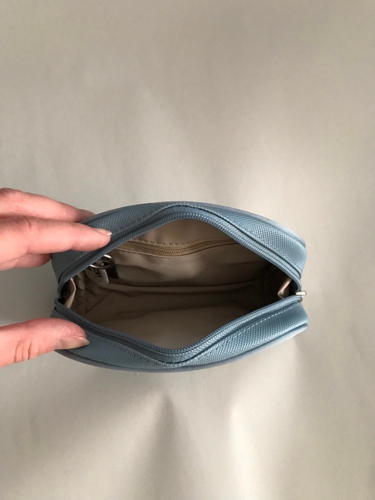 Lacoste Cosmetic Bag Cornflower Blue Small Zipper Pouch Etsy UK