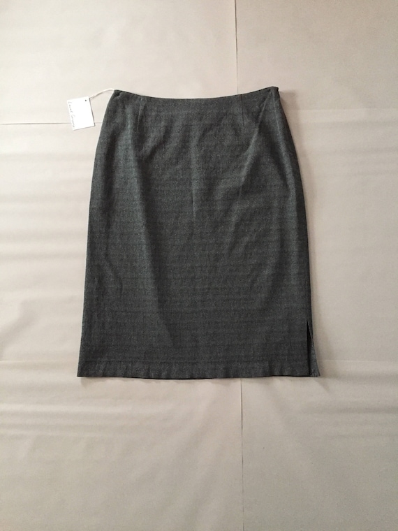 GIANFRANCO FERRE metallic gray skirt / 1990s desig