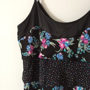 BOTANICAL top floral ruffles top confetti and flowers tank top image 4