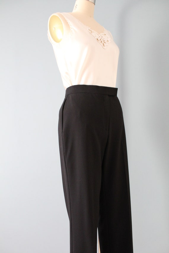 vintage minimalist pants | 90s aline cropped flar… - image 6