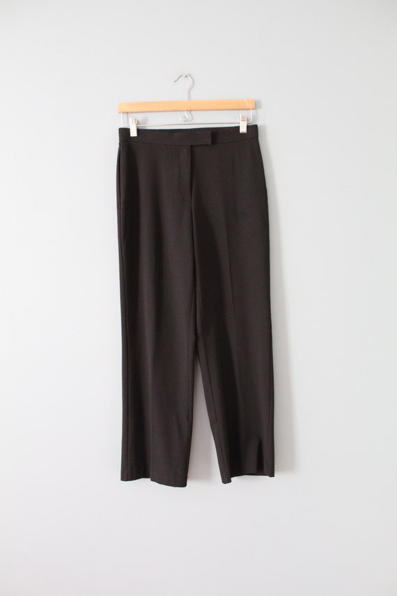 vintage minimalist pants | 90s aline cropped flar… - image 7