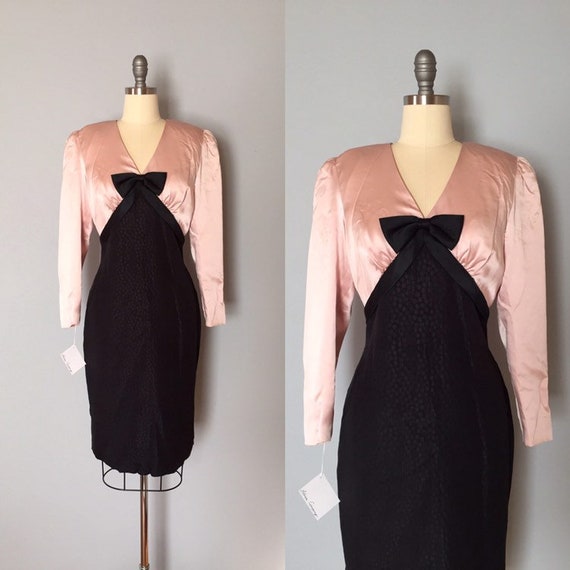black silk party dress