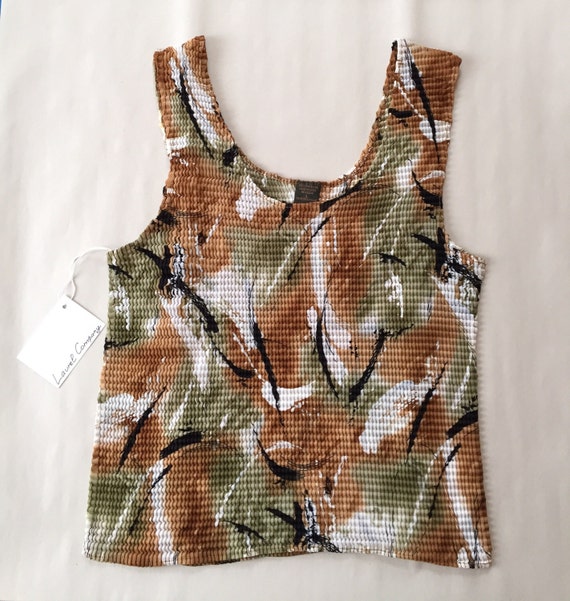 paint strokes crop top | 90s scrunched tank top - image 2