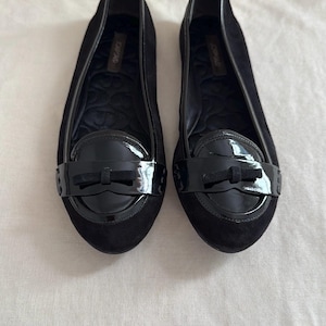 Joan&David ballet flats | patent leather suedr flats | bow ballet flats