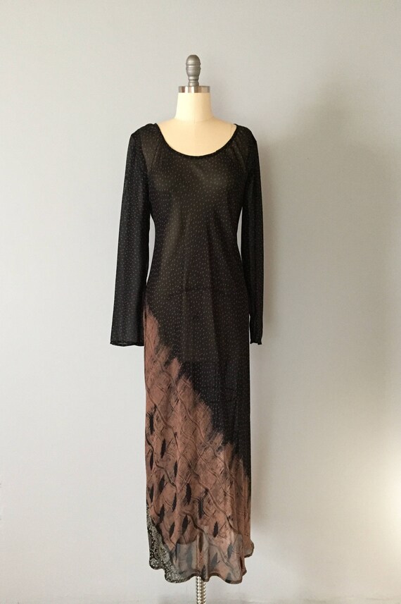 black sheer maxi dress