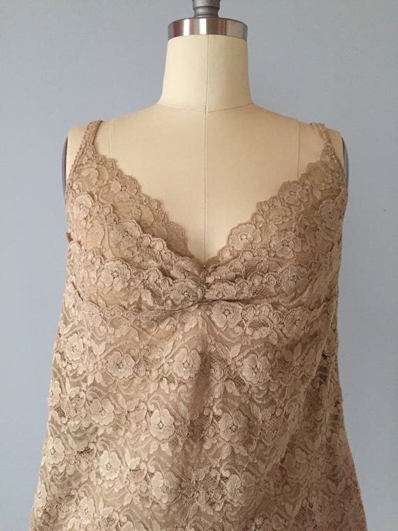 nude lace baby doll top | cascade scalloped flora… - image 6