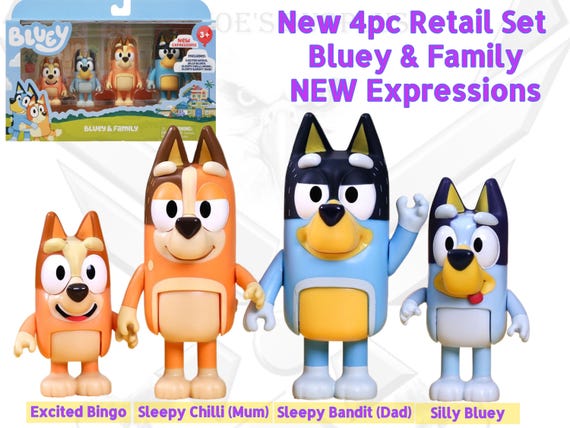 New Expressions Bluey & Family 4pc Poseable 2
