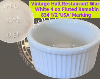 Vintage Hall Pottery Restaurant Ware 4oz Fluted Ramekin