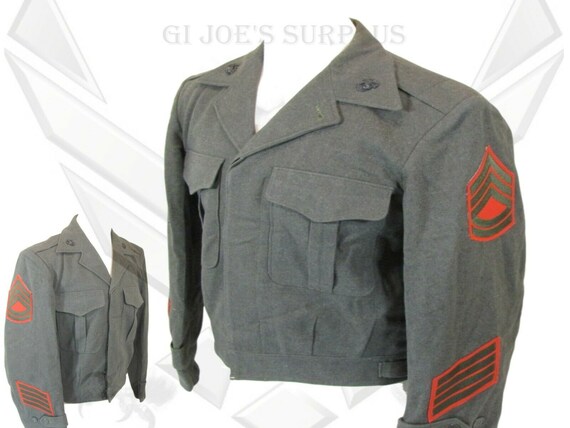 Vintage WW II Marine USMC Green Wool 