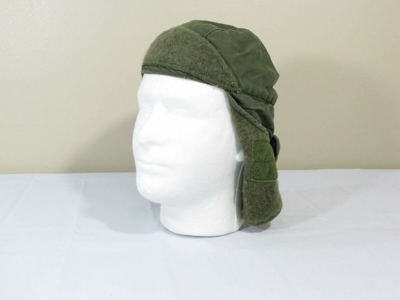 1974 Cold Weather Insulating Helmet Liner Cap Green Military Sz 6 3/4