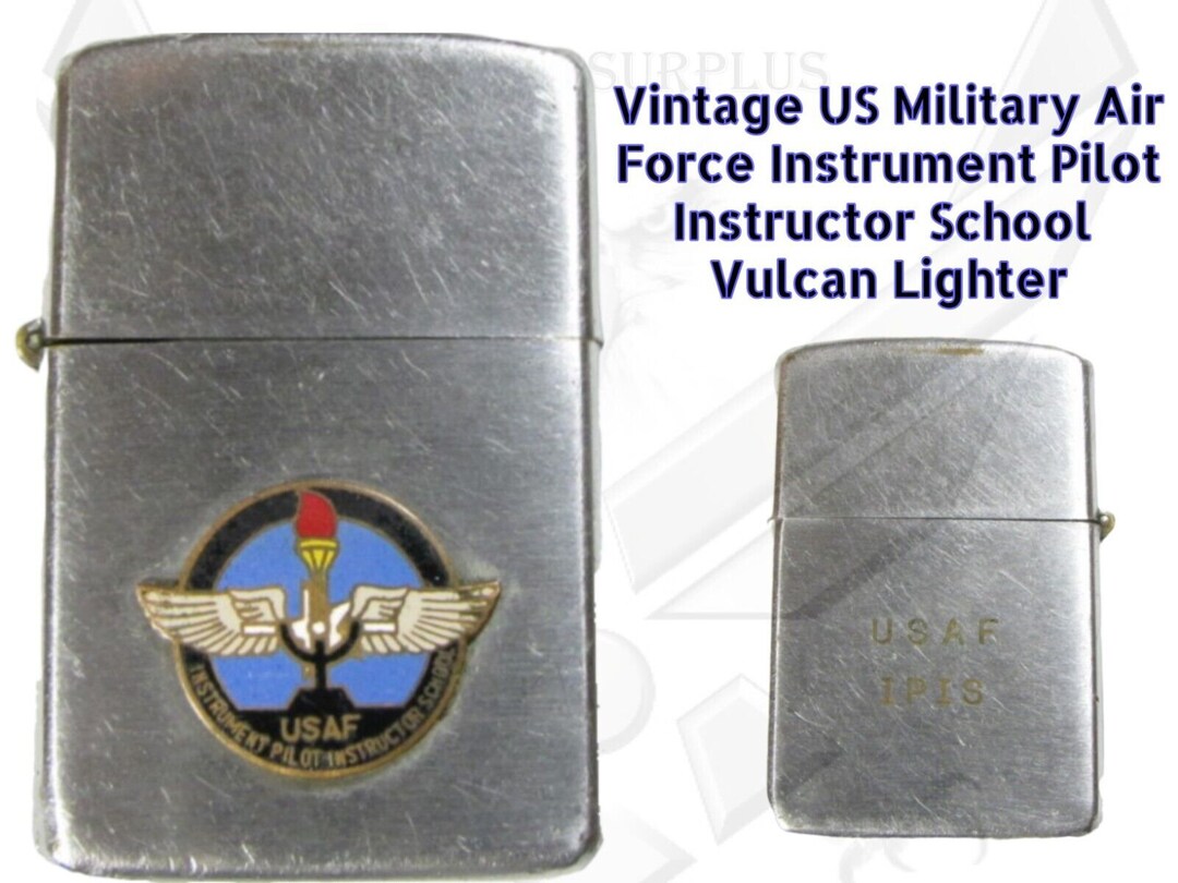 Vintage Military Vulcan Lighter USAF Air Force Pilot School Etsy