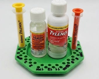 Tylenol/Motrin Infants Medicine/Syringe Tray with Dosage slots - 3D Printed