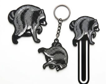 Jimothy The Racoon 3D Printed Magnet, Keychain & Bookmark