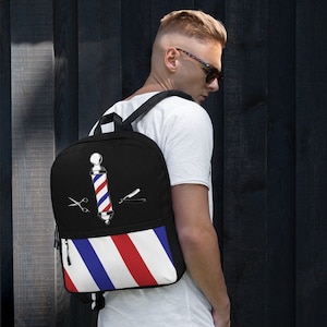 Barber Backpack - Cut and Fade Barbers Backpack with Classic Barber Logo