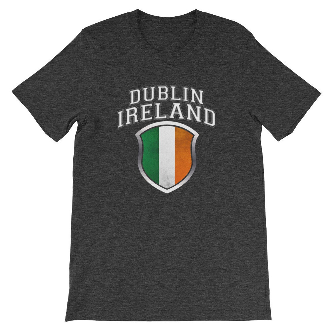 Dublin Ireland T Shirt with Irish Flag and Crest St Patricks Etsy