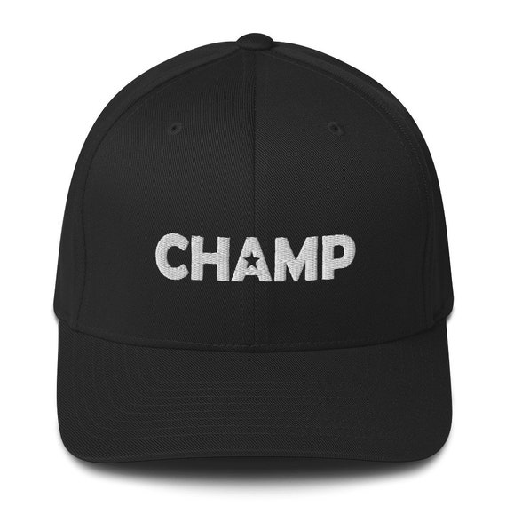 Champ Flexfit Hat Structured Twill Cap Star Champion Fitted Hat - Etsy