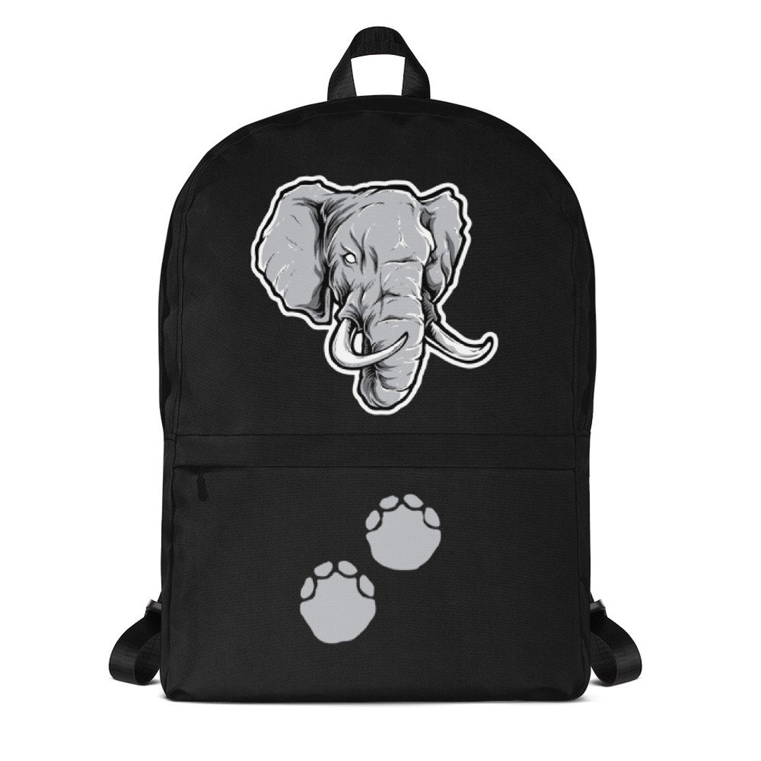 Elephant Backpack Backpack With Elephant Prints Black Kids or Boys