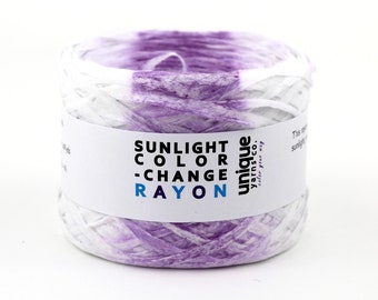 Colour Change Yarn, Photosensitive Yarn, From White to Purple under Sunlight