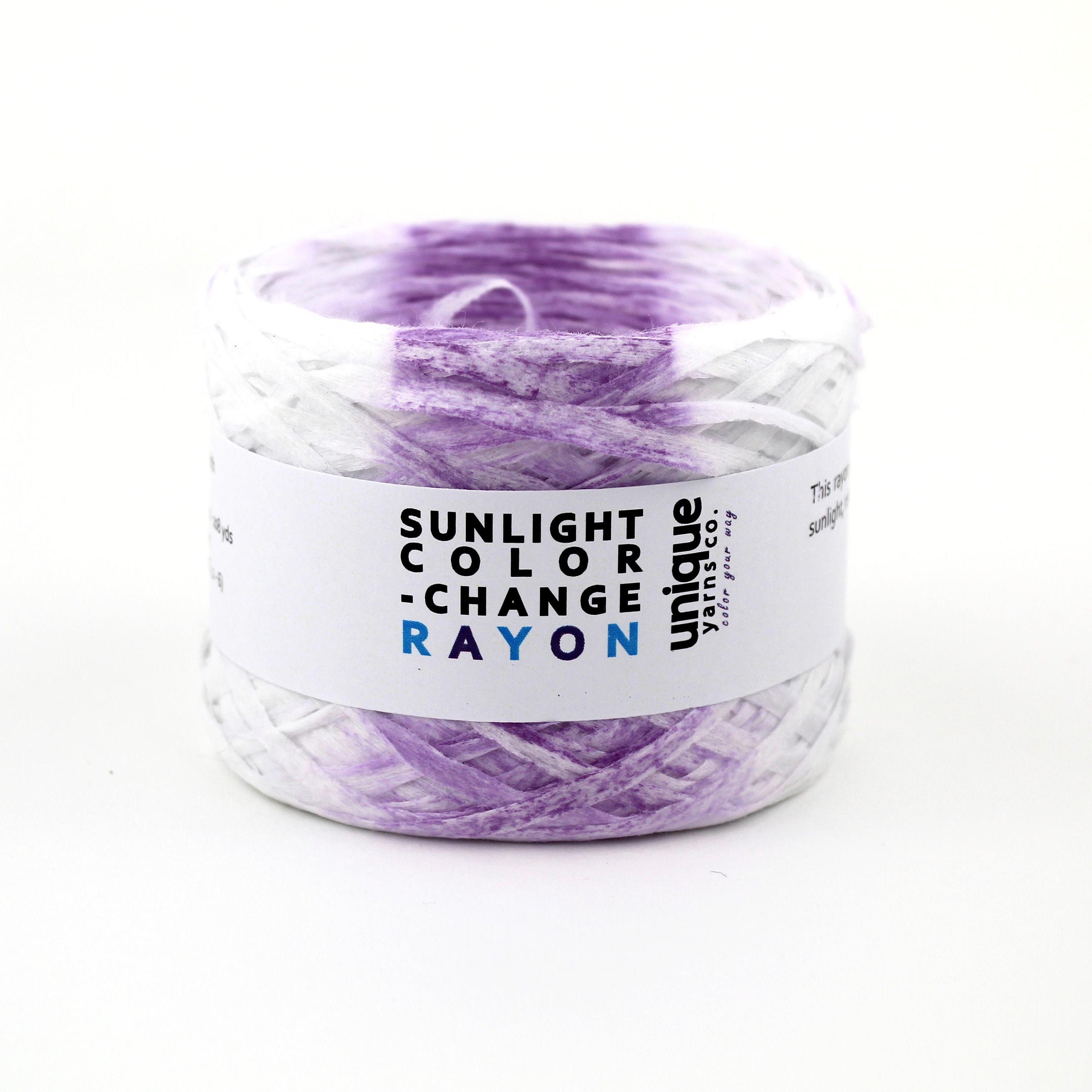 Colour Change Yarn, Photosensitive Yarn, From White to Purple