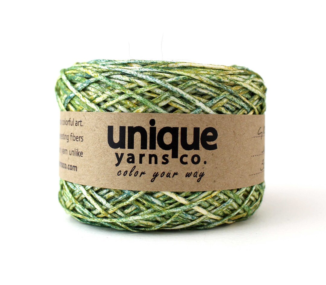 Green and Gold Cotton Yarn Variegated Green Yarn With Hints Etsy UK