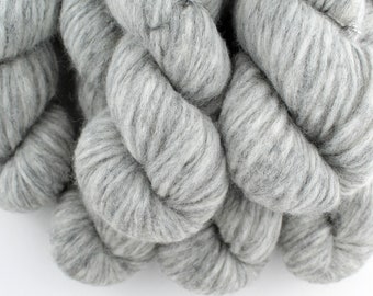 Gray Baby Alpaca Yarn, Chunky Super Soft Wool, Alpaca and Merino Blend Yarn, Alpaca Yarn Skein 50g