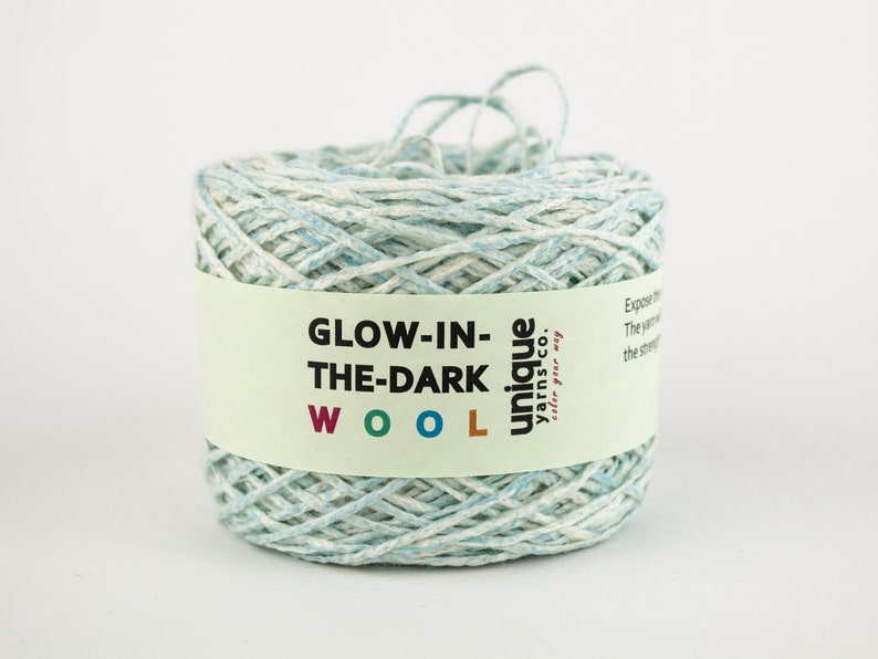Blue Glow in the Dark Yarn Phosphorescent Blue Wool Etsy UK