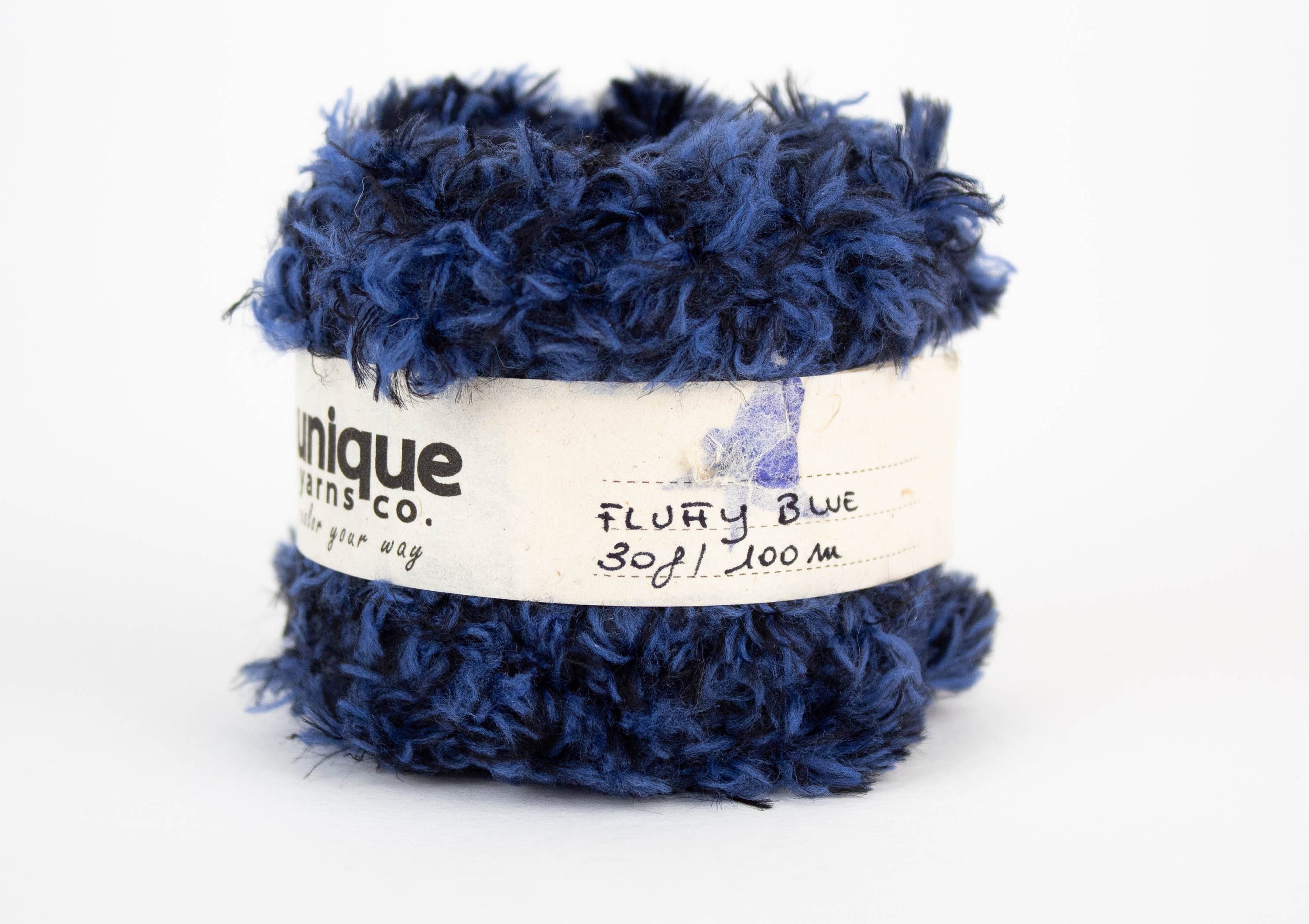 Blue Fluffy Yarn, Soft Fluffy Wool 