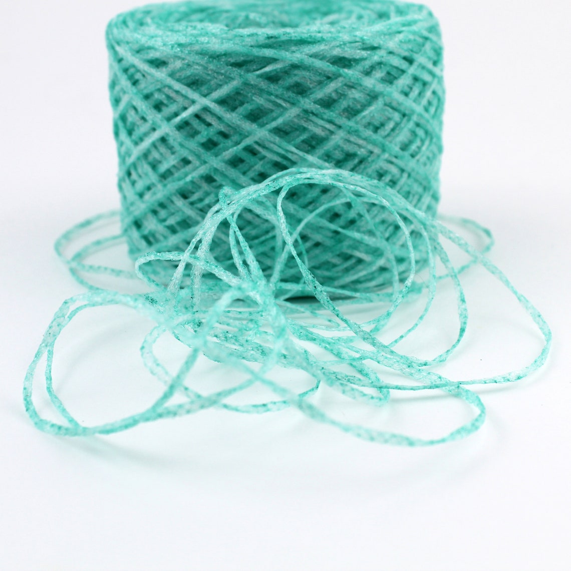 Recycled Plastic Yarn made from Plastic Bottles Shiny Green Etsy