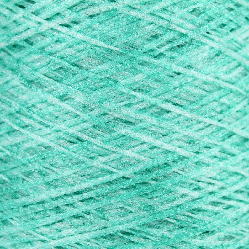 Recycled Plastic Yarn made from Plastic Bottles, Shiny Green Sturdy yarn for Homedecor Projects image 3