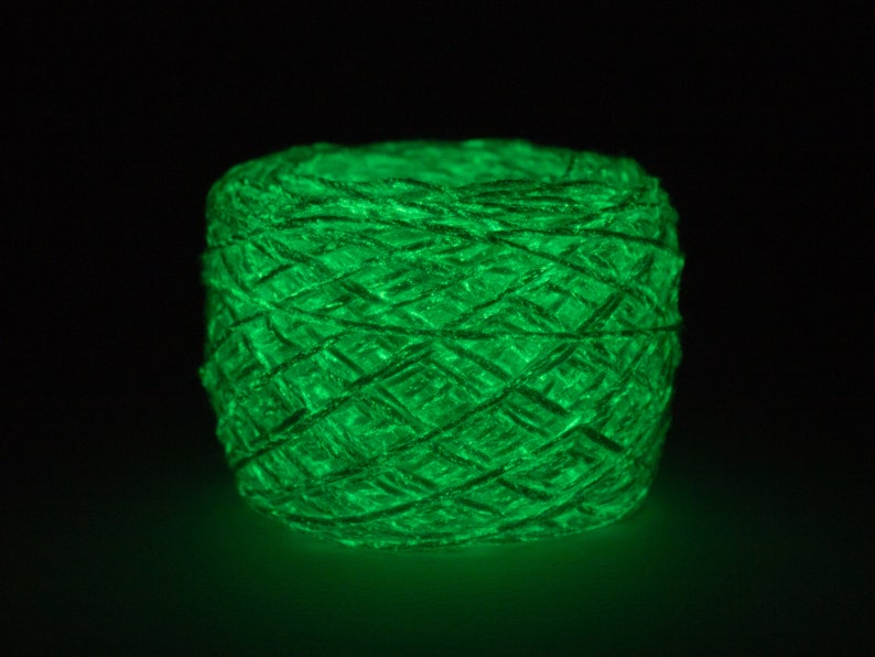 Blue Glow in the Dark Yarn Phosphorescent Blue Wool Etsy