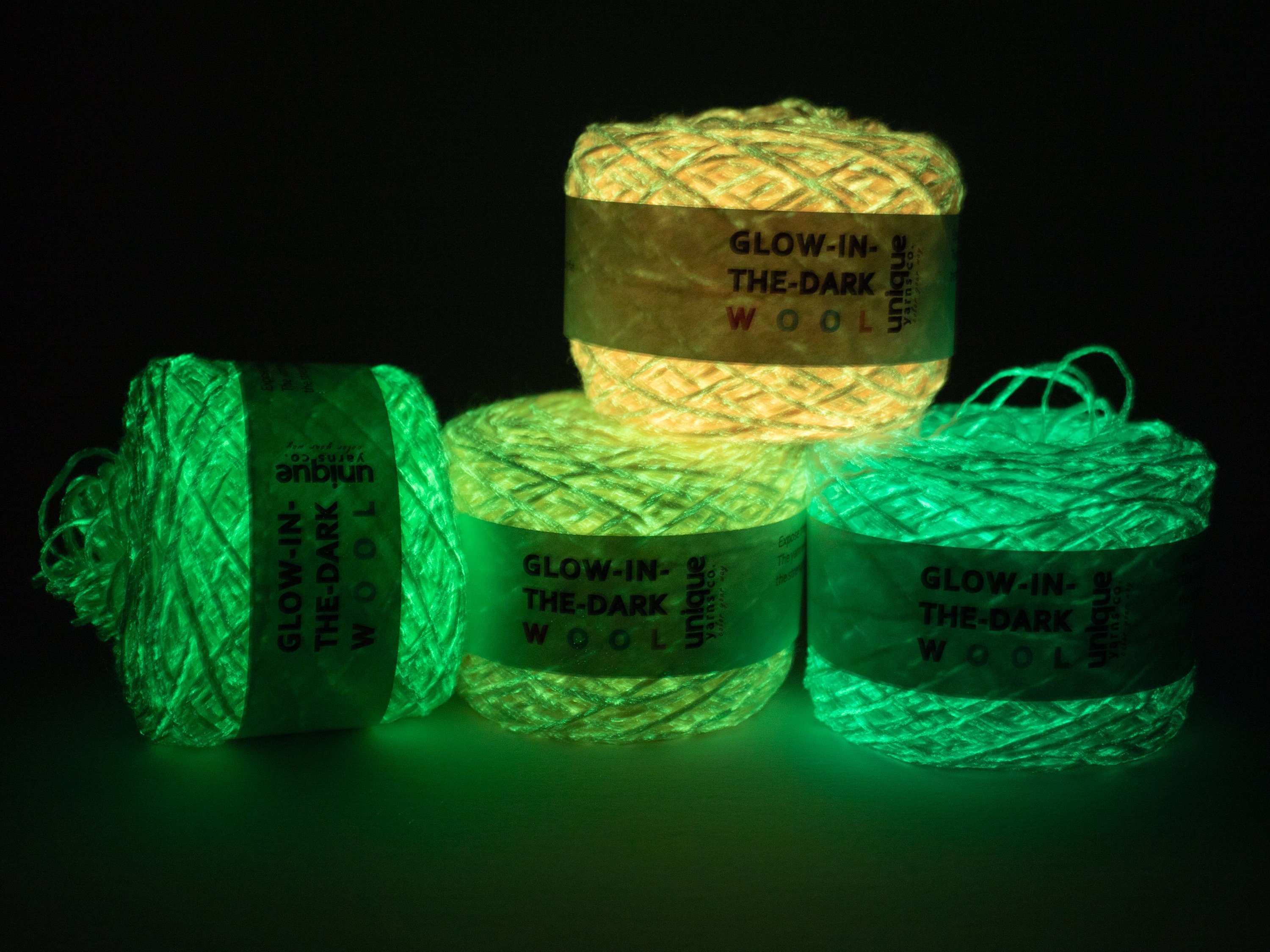 Blue Glow in the Dark Yarn Phosphorescent Blue Wool Etsy UK