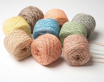 Merino Wool Yarn Bundle, Naturally Dyed with Mineral Pigments, Chemical-Free Way to Dye, Ecofriendly Yarn, Sustainable Hand Dyed Yarn