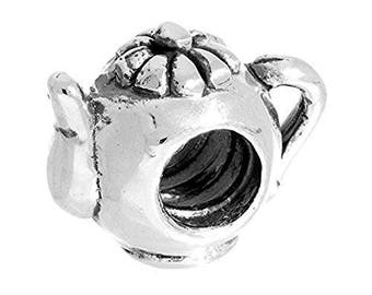 Buckets of Beads Teapot Charm Beads Fits Most Major Charm Bracelets For Women Girls