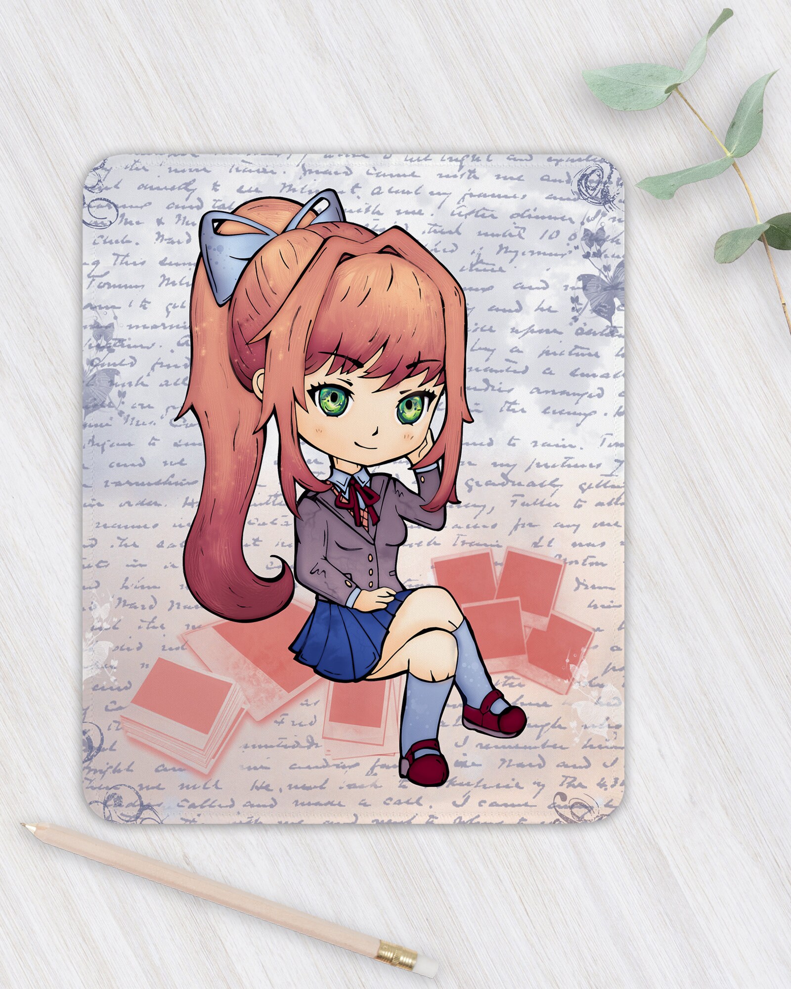 My First Computer Doki DDLC, Doki Doki Literature Club Mousepad, Mouse Pad, Monika, Computer ...