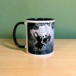 Black, Hallownest Hollow Knight mug, coffee cup, coffeecup, void, gamer, gift image 3