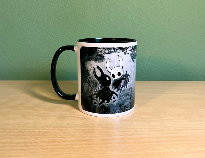 Black, Hallownest Hollow Knight mug, coffee cup, coffeecup, void, gamer, gift image 3