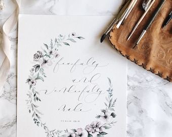 Create a custom watercolor/calligraphy print