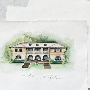 Custom House Portrait, Hand Painted Watercolor House Portrait, Original Watercolor Painting, Watercolor house, House/Venue Illustration image 4