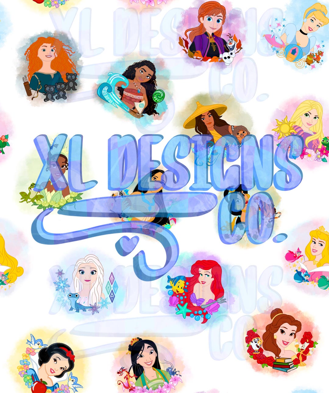 Magical Princesses Seamless File Pattern - Etsy