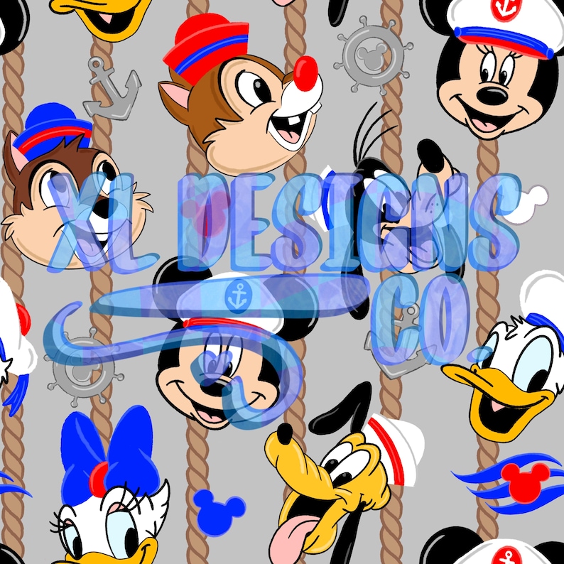 Magical Cruise Friends Seamless File Pattern - Etsy
