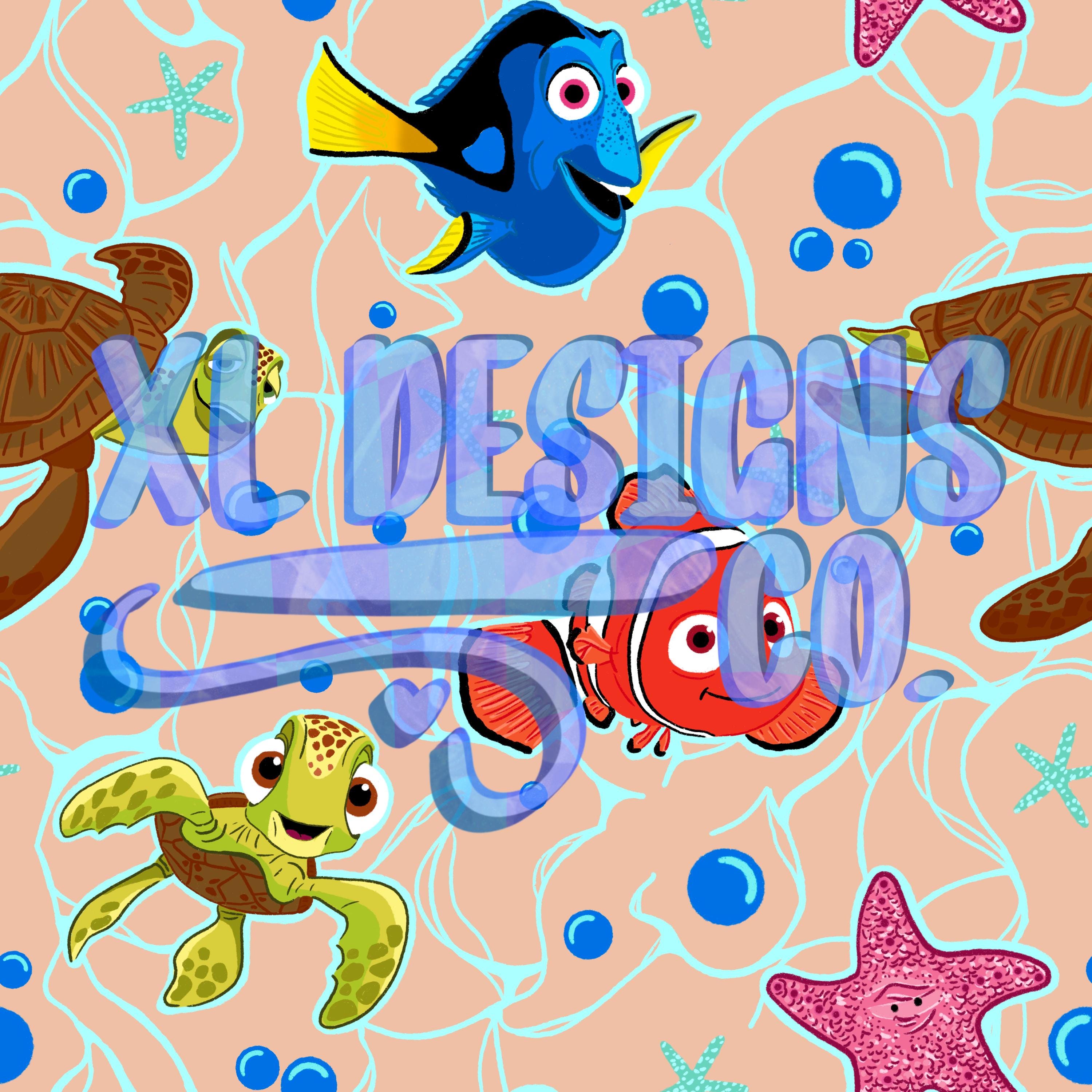Magical Nemo Fish Friends Bundle Seamless File Pattern - Etsy