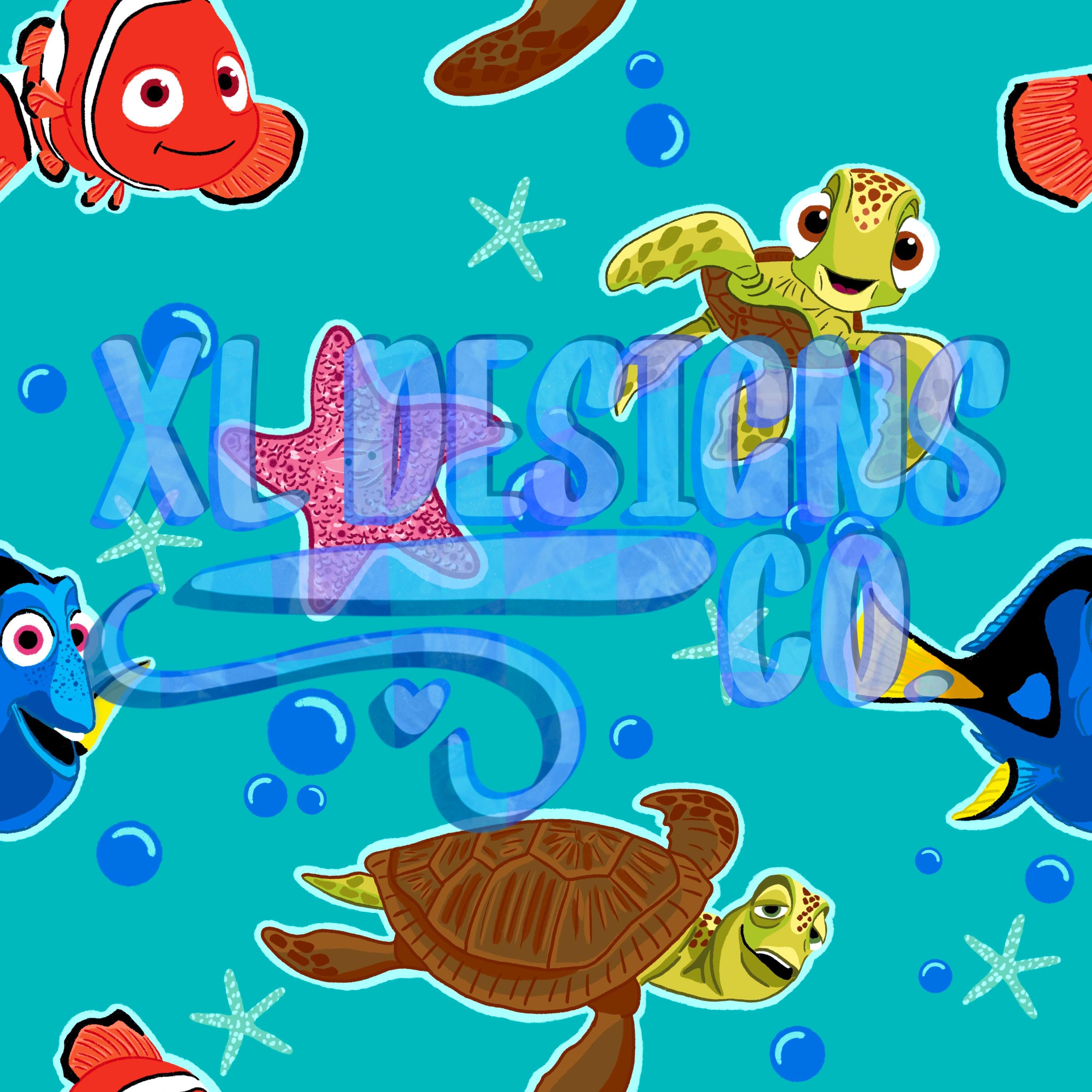 Magical Nemo Fish Friends Bundle Seamless File Pattern - Etsy